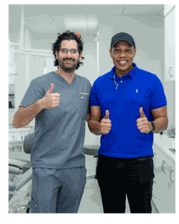 Happy patient with Dr. Zipper