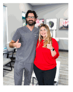 Happy patient with Dr. Zipper