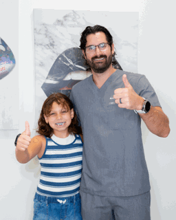 Happy patient with Dr. Zipper