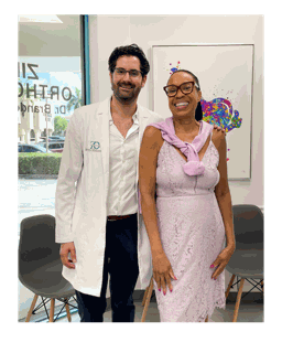 Happy patient with Dr. Zipper