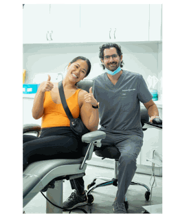 Happy patient with Dr. Zipper