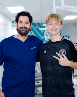 Happy patient with Dr. Zipper