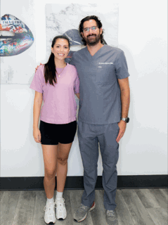 Happy patient with Dr. Zipper